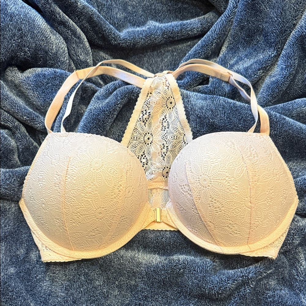 Victoria's Secret Blush Lace Halter Bra